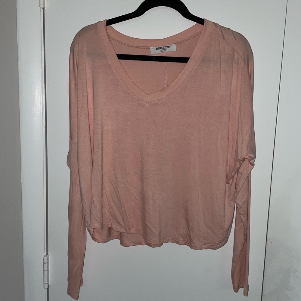 Double Zero Pink Relaxed Cropped Blouse